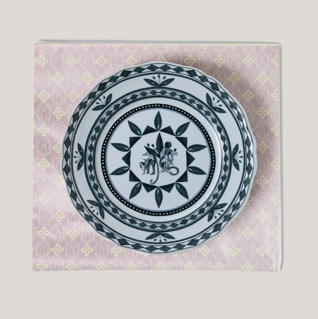 Le Dîner à Quatre - Set of 4 Reverie des pins dining plates