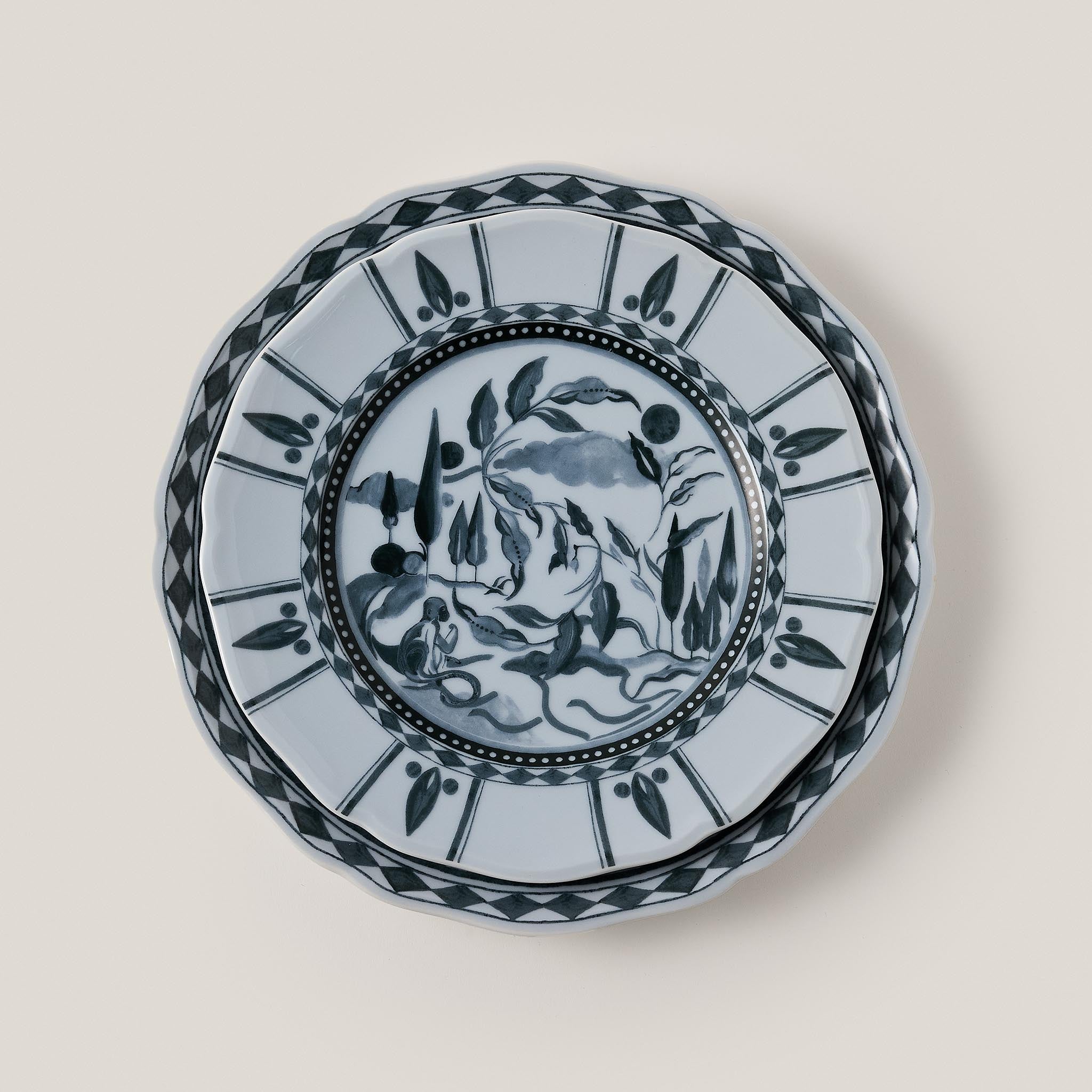 Reverie des pins Dessert Plate Celeste