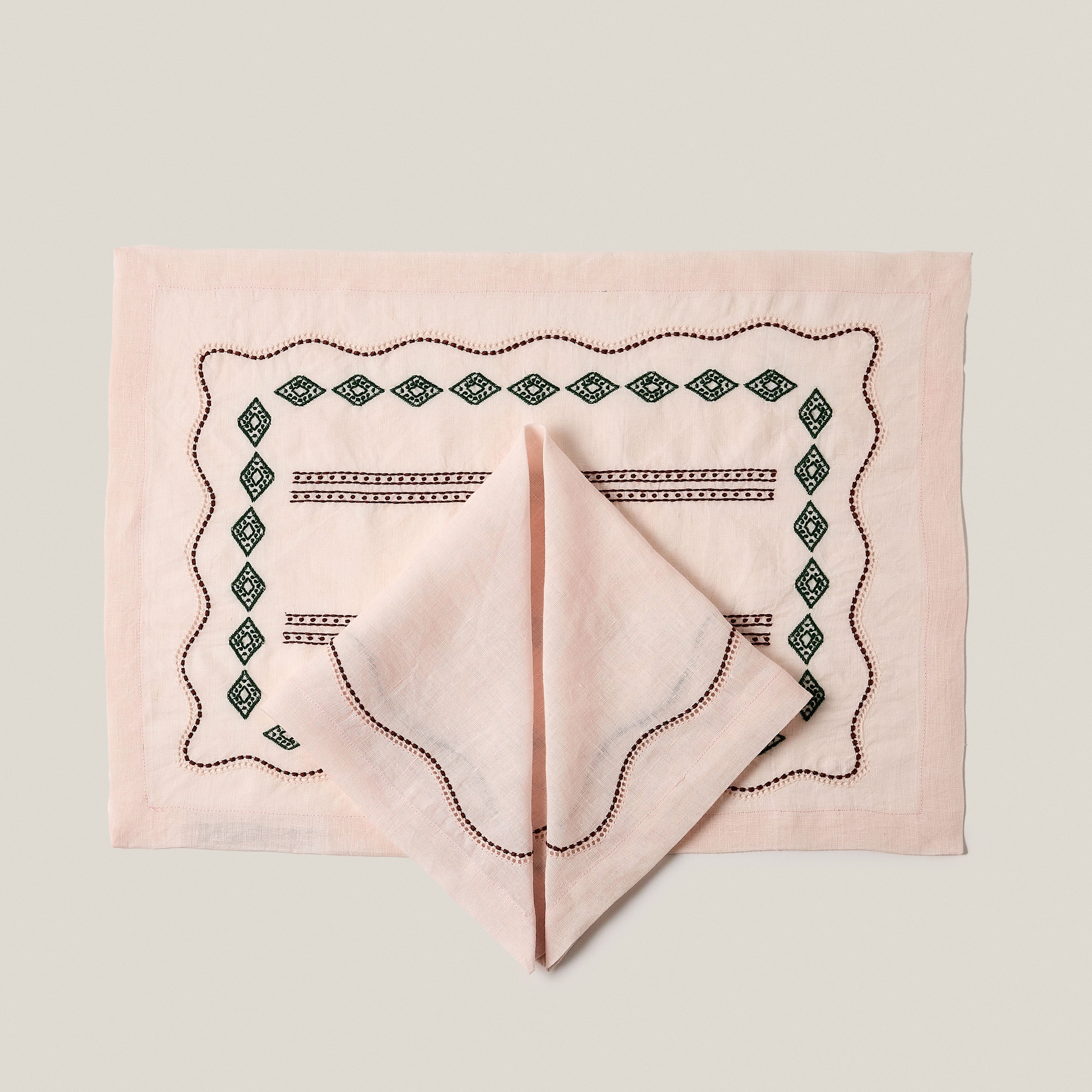Les sentiers Placemat Light Pink