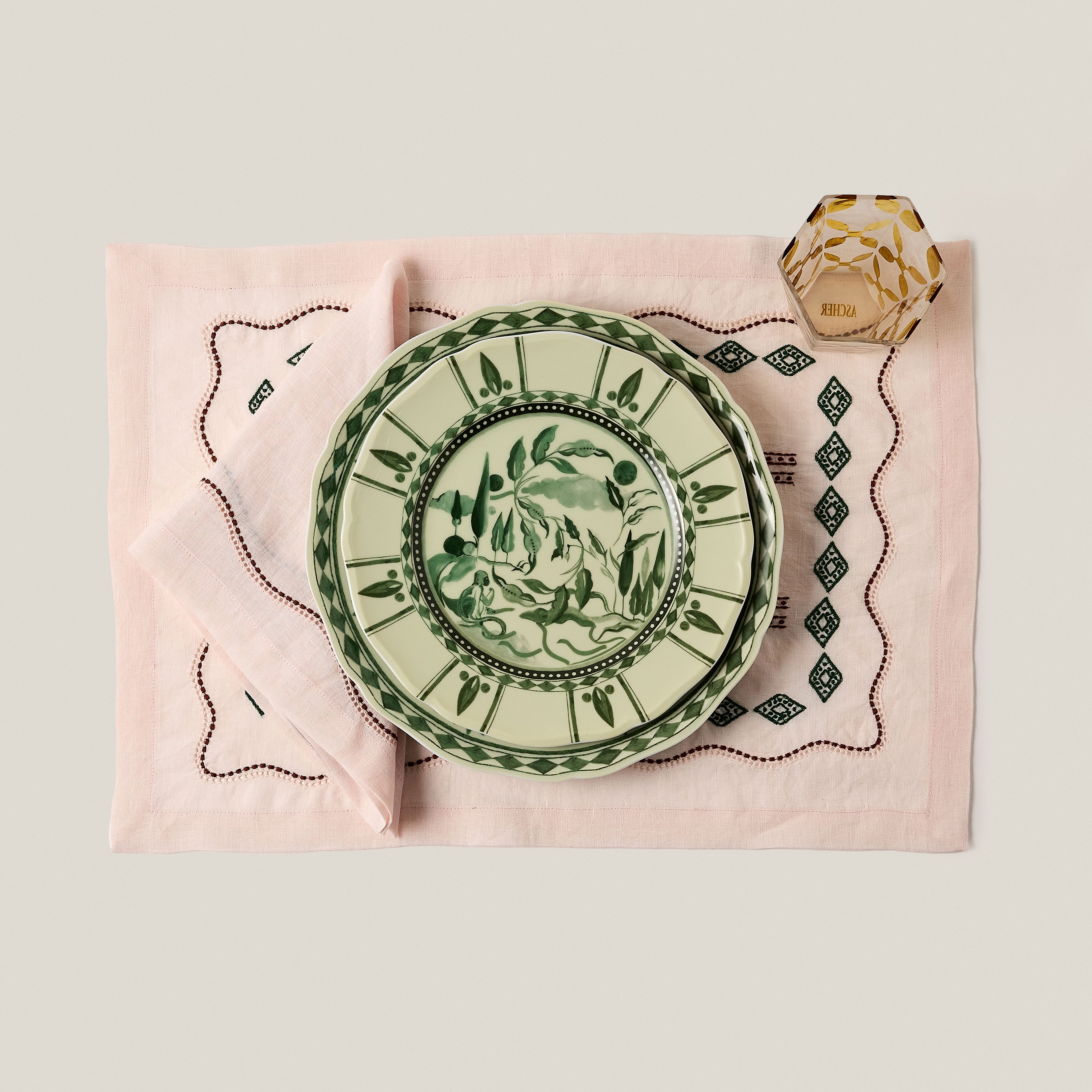 Les sentiers Placemat Light Pink