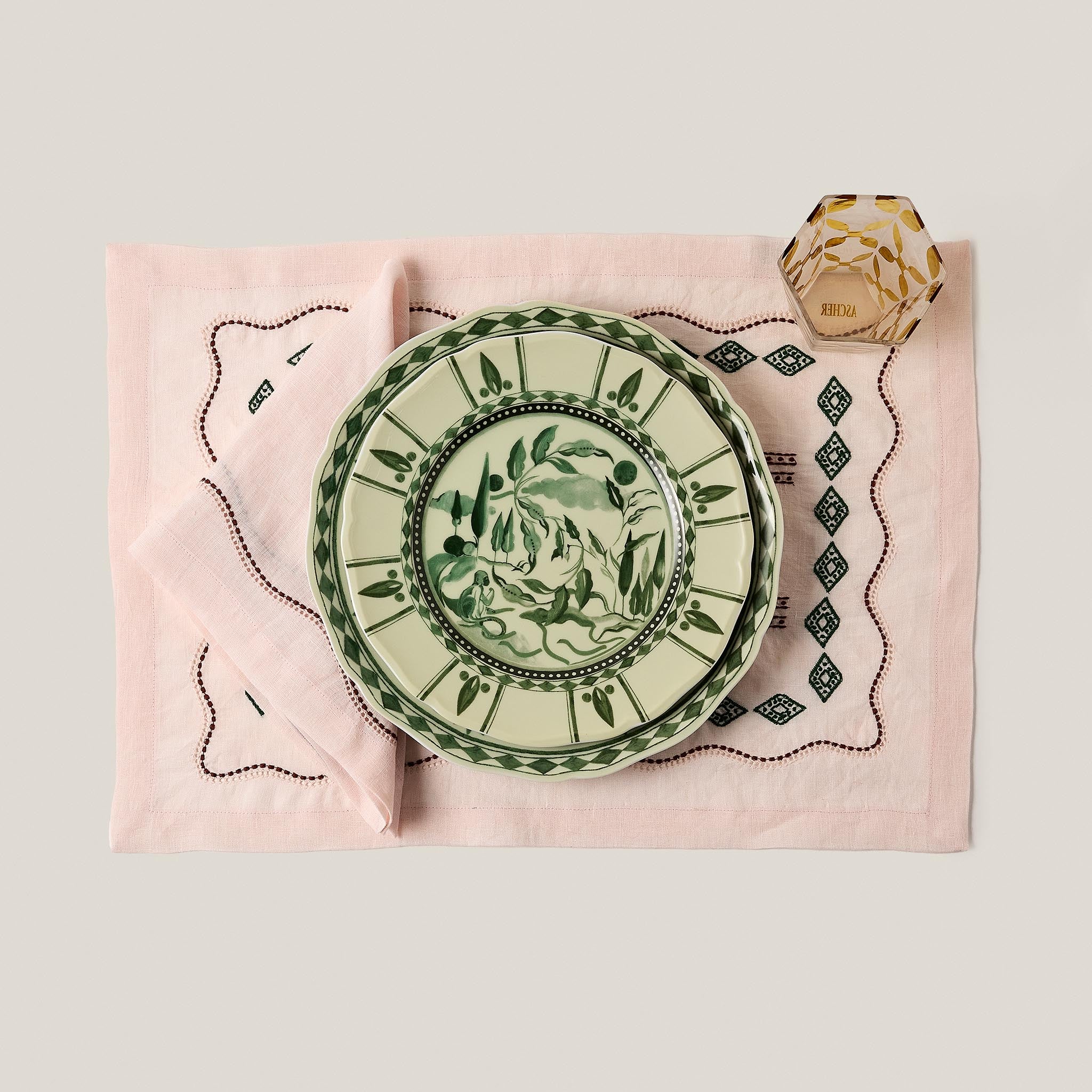 Le chemin napkin light pink