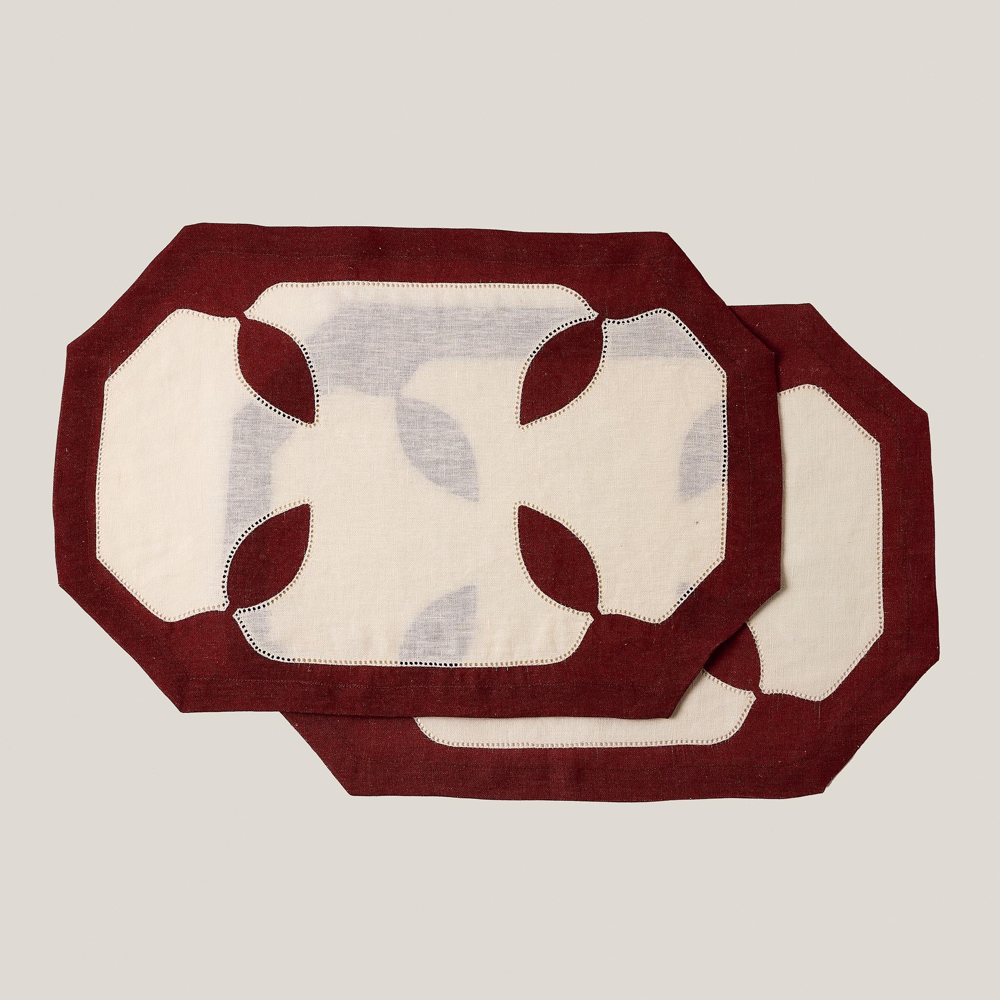 Les arbres placemat carmin
