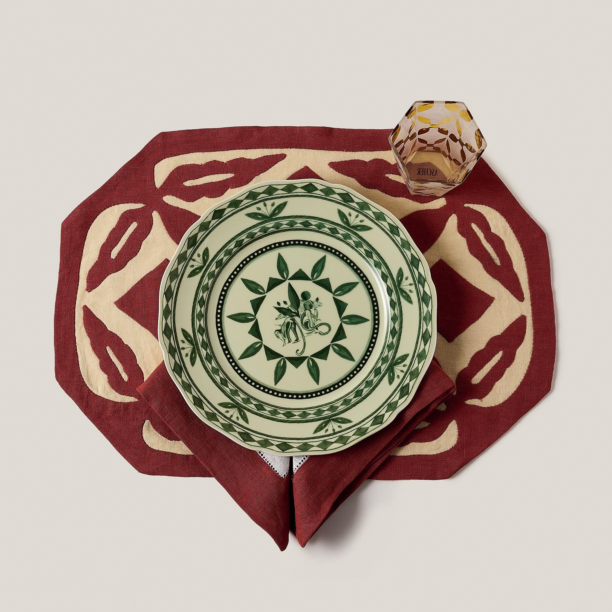 Les Clairs-Obscurs Placemat Rust light yellow