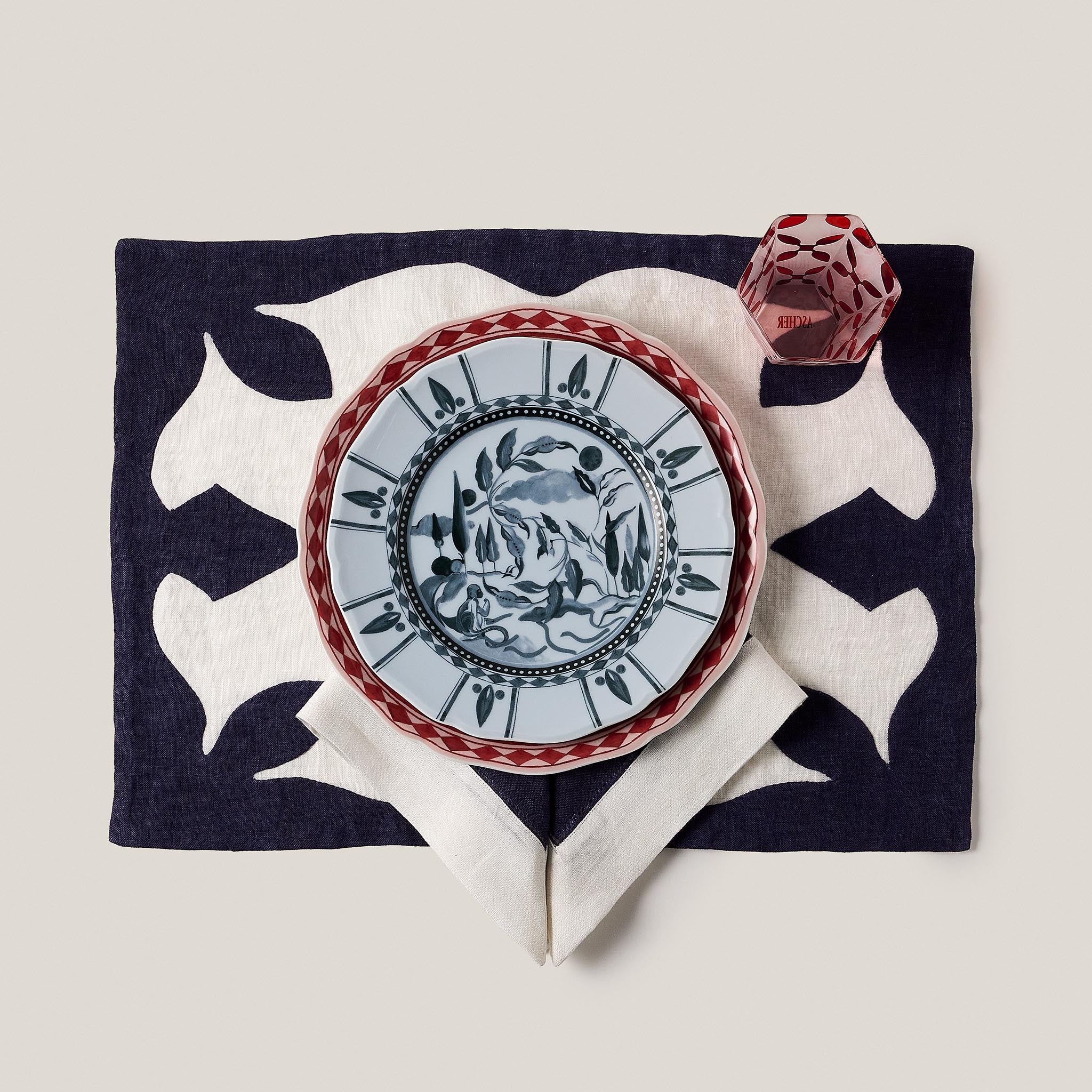 Reverie des pins Dessert Plate Celeste