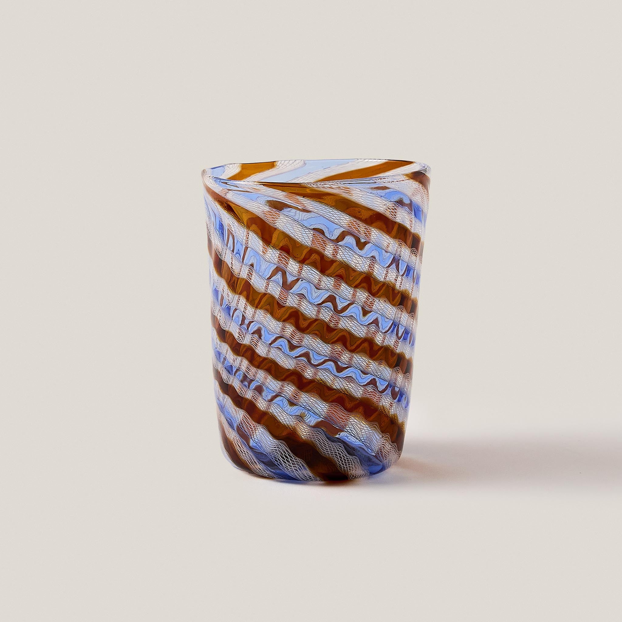Le Tourbillon Handblown Murano glasses Bleu
