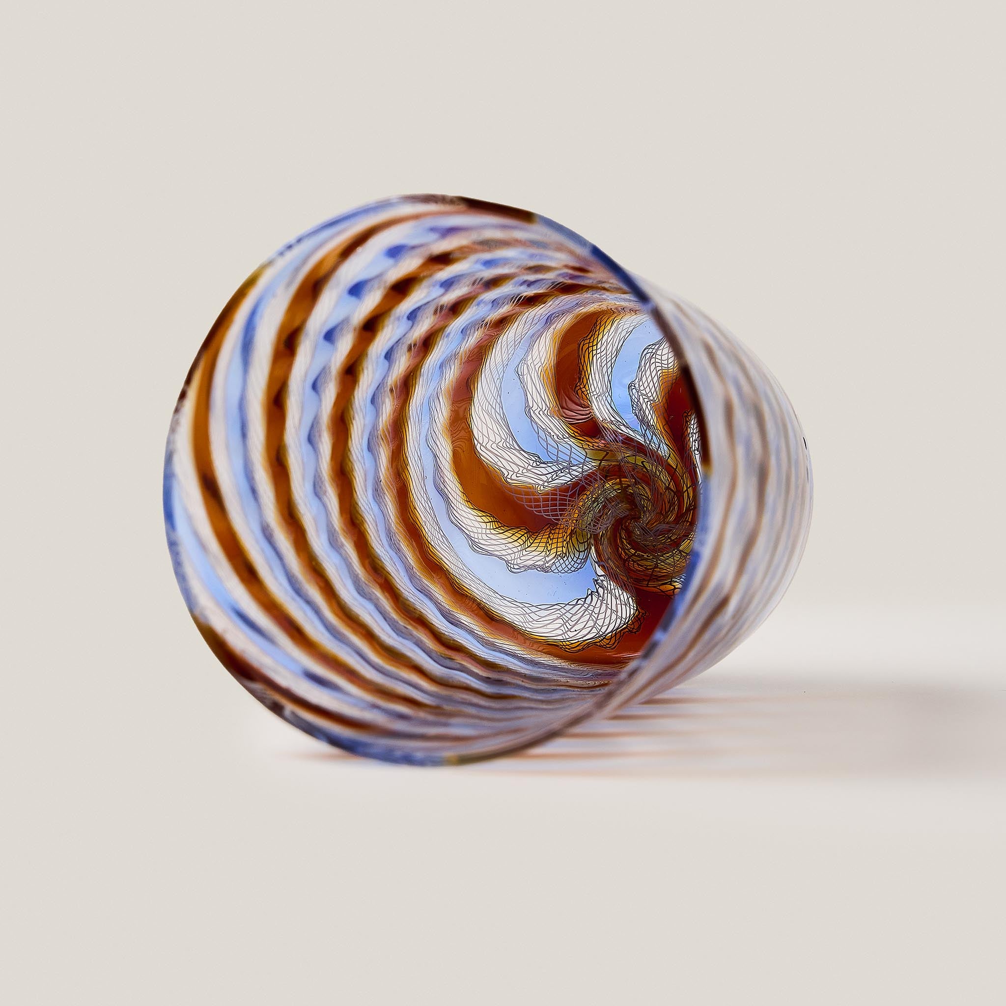 Le Tourbillon Handblown Murano glasses Bleu