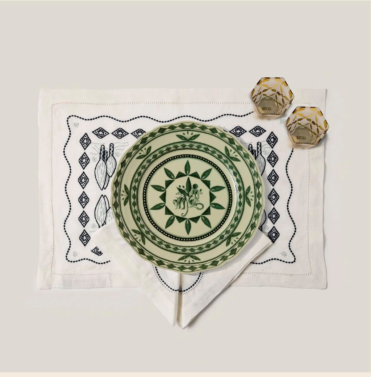 Les Trames Placemat White