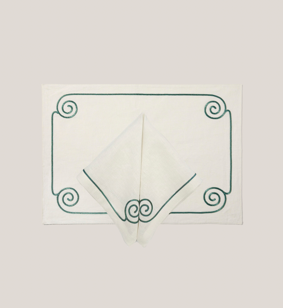 Les Ondes Placemat Neige